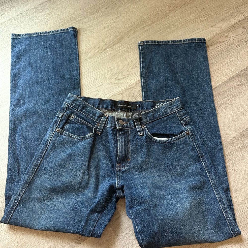 Calvin Klein Women's Straight Leg Blue Jeans